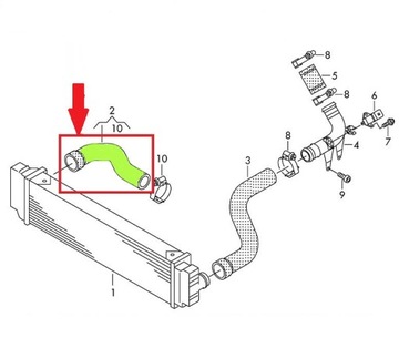 ШЛАНГ ТУРБО ИНТЕРКУЛЕРА VW CRAFTER 2.0 TD 2011-