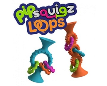 Bobo Suction Cup Blue Silicone Rattles