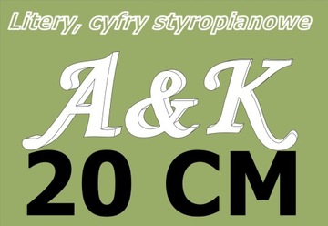 Litery styropianowe 20 cm / 2 cm