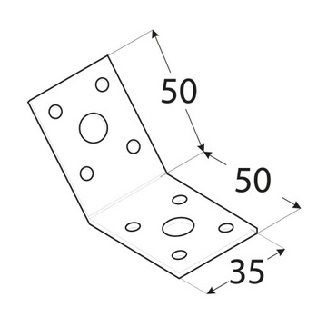 KLR 1 Уголок 135 градусов 50x50x35x2,5 DOMAX