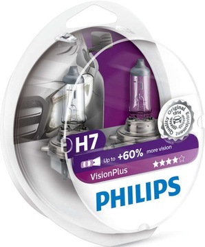 PHILIPS H7 VISION PLUS set 2szt. +60% 12972VPS2