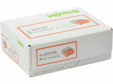 WAGO COMPACT 3-проводной быстроразъемный разъем