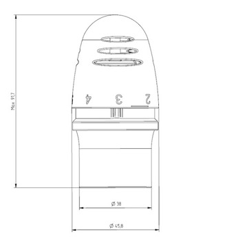 Głowica termostatyczna HERZ MINI D click - DANFOSS