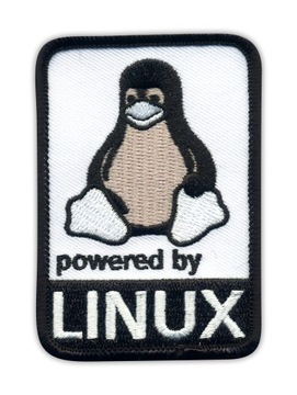 Naszywka Pingwin LINUX haft-informatyka Black-Whit