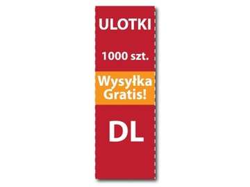 ULOTKI DL 99 x 210 1000 sztuk 135g