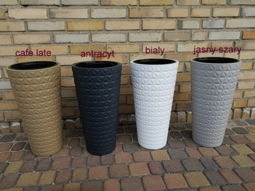 ЦВЕТОЧНЫЙ ГОРШОК DIAMOND SLIM С 3D ВСТАВКОЙ, ЦВЕТА H57 FI30