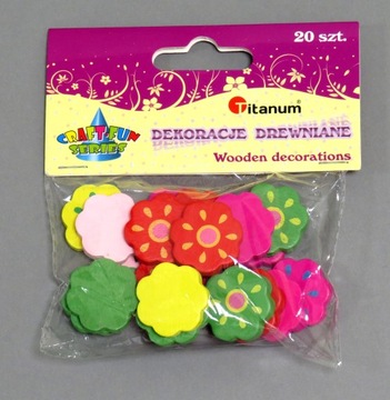 Dekoracje drewniane kwiaty mix 20 (WDC021) % BPZ