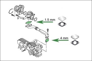 Заглушки EGR AUDI A2 A3 A4 A6 1,2 TDi / 1,4 TDi / 1,9 TDi / 2,0 TDi