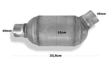 Катализатор универсальный угловой 45мм ЕВРО3 КЕРАМИКА