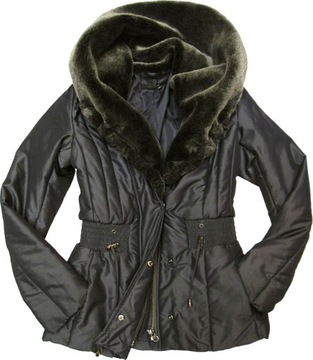 Zara Woman Futrzana kurtka w kolorze bia\u0142ej we\u0142ny W stylu casual Moda Kurtki Kurtki futrzane 