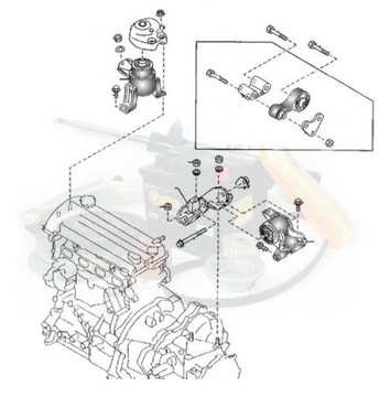 ПОДУШКА ДВИГАТЕЛЯ MAZDA 6 РАЗМЕР НОВАЯ 02-08 SRL