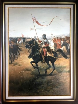 OBRAZ OLEJNY CHEŁMOŃSKI KRÓLESTWO PTAKÓW ŚWIT