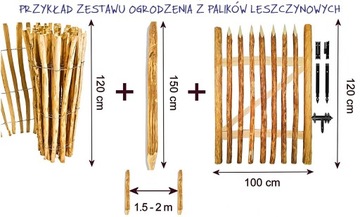 Płot sztachetowy drewniany ogrodowy 5m 90cm 8-10