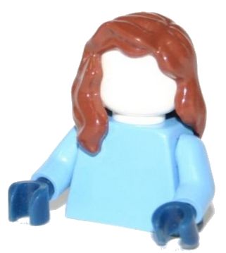 LEGO WŁOSY DO FIGURKI DAMSKIE BRĄZOWE NR 85974