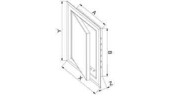 AWENTA DRZWICZKI REWIZYJNE METALOWE DM 50x50 ZAMEK