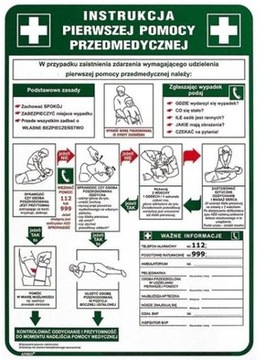 INSTRUKCJA PIERWSZEJ POMOCY PRZEDMEDYCZNEJ BHP