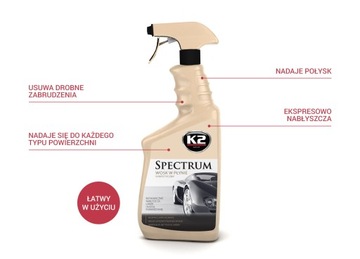 K2 SPECTRUM 700ML СИНТЕТИЧЕСКИЙ ВОСК ДЛЯ БЫСТРОЙ ДЕТАЛИ + КОМБИНИРОВАННЫЙ КОМБИНАТ МИКРОВОЛОКНА