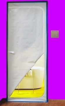 DRZWI PRZECIWPYŁOWE FOLIOWE FOLIA REMONT KURTYNA PRZEŹROCZYSTA 120 X 220 CM