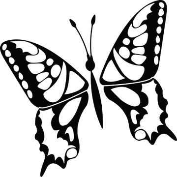 Dekoracyjna naklejka ścienna MOTYL na ścianę meble dla dziewczynki 30 cm