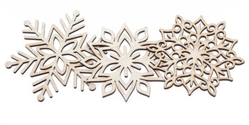 Śnieżynki gwiazdki płatki śniegu 10cm - ZESTAW 06
