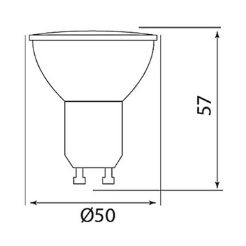 МОЩНАЯ LED SMD GU10 230В 7Вт теплая светодиодная лампа