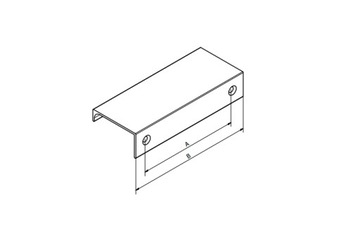 МЕБЕЛЬНАЯ РУЧКА INOX EDGE BAR 1900 мм