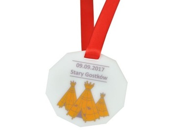 medal okolicznościowy +wstązka nadruk UV 50szt 8x8