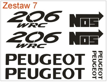 Наклейки Peugeot Squab V Clic Hercules Elystar 206