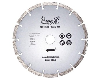Tarcza diamentowa Drel CON-DCB-2018 segmentowa 180 mm