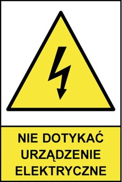 Tabliczka Nie dotykać urządzenie elektryczne392588