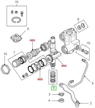 Комплект уплотнений рулевого механизма Land Rover Discovery 2 II