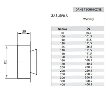 Кислотостойкая заглушка FI 100 Chimney System