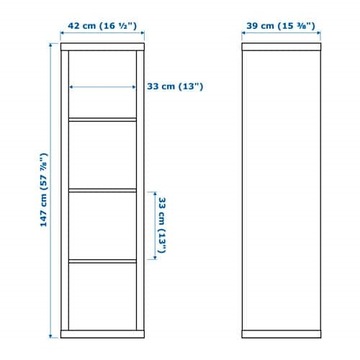 Полка ИКЕА КАЛЛАКС полка 42х147 см ДУБ МОРЕЦ