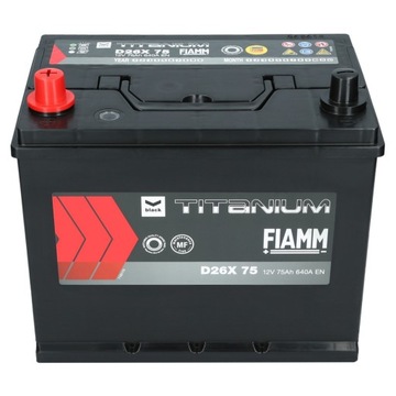 FIAMM BLACK D26X 75 75 Ач 640 А Аккумулятор Lewy Plus