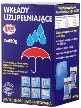 ORO POCHŁANIACZ WILGOCI WKŁAD ZAPAS 2x450G SKUTECZNY