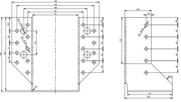 СОЕДИНИТЕЛЬ КРОНШТЕЙНА БАЛКИ WB23 76x122 СЕРТИФИКАТ