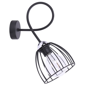 Druciany KINKIET RETRO Lampa na Ścianę Chrom LOFT