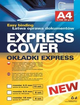 Okładka do bindowania 4,5 mm Argo Express czarna 10 sztuk