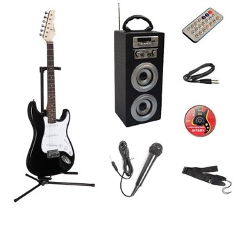 ZESTAW GITARA ELEKTRYCZNA + WZMACNIACZ 20WATT USB!