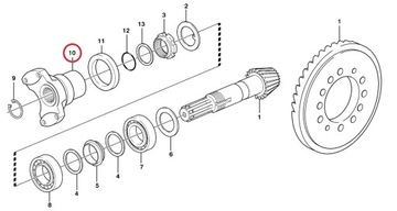 ФЛАНЕЦ ЗАДНЕГО МОСТА KOMATSU WB93S WB97R CA0144332