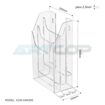 3 А4 Подвесной карман для документов, листы PLEXI M