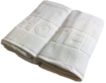 Ręcznik HOTELOWY biały 50x100 napis HOTEL 500 logo