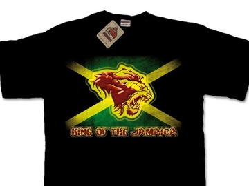 KOSZULKA XXXL RASTA REGGAE KING OF JAMAICA FLAGA