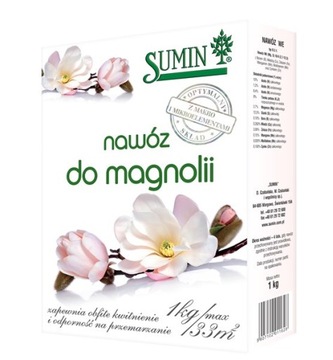 Nawóz wieloskładnikowy do magnolii magnolia1kg Sumin nawozy granulowane