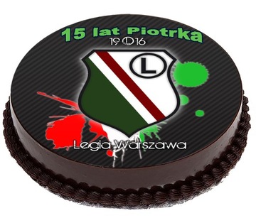 OPŁATEK NA TORT Legia Warszawa CWKS Piłka 20cm