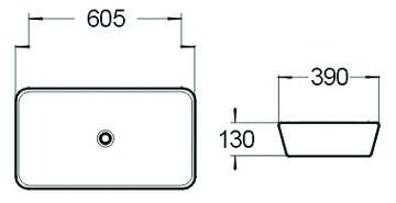 MEXEN MOIRA НАСТОЛЬНАЯ РАКОВИНА 60x39 см, СТАНДАРТ