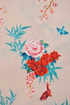 Atmosphere Primark Damska Modna Różowa Bluzka w Kwiaty Wzory Rękaw L 40