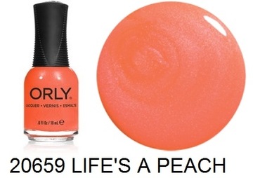 Lakier do paznokci Orly 20659 Life's a Peach piękny pomarańcz 18ml