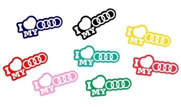 Naklejka I LOVE AUDI SERCE wlepy