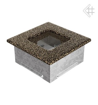 Kratka kominkowa wentylacyjna 11x11cm Czarno-Złota